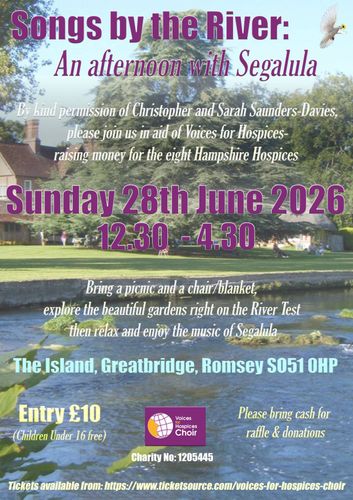 Promotional flyer for Songs by the River